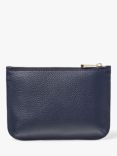 Aspinal of London Medium Ella Pebble Grain Leather Pouch, Navy