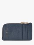 Aspinal of London Pebble Leather Zipped Coin and Card Holder, Navy