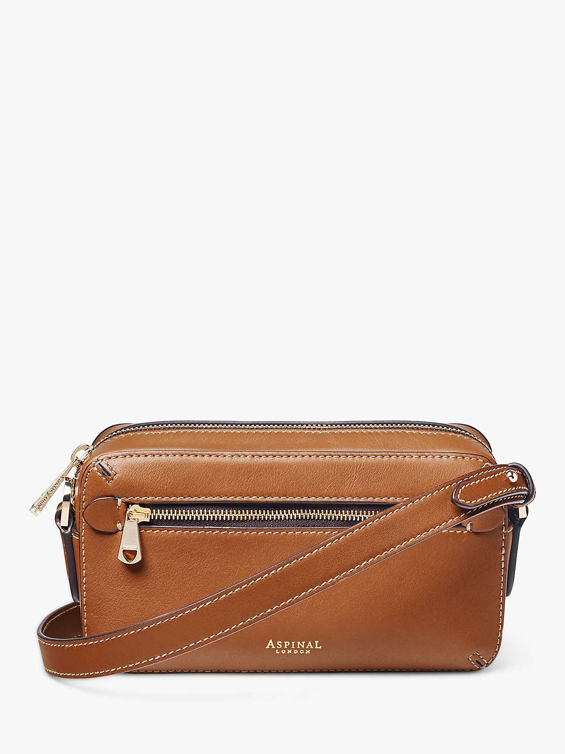Buy Aspinal of London Smooth Leather Camera Bag, Tan Online at johnlewis.com
