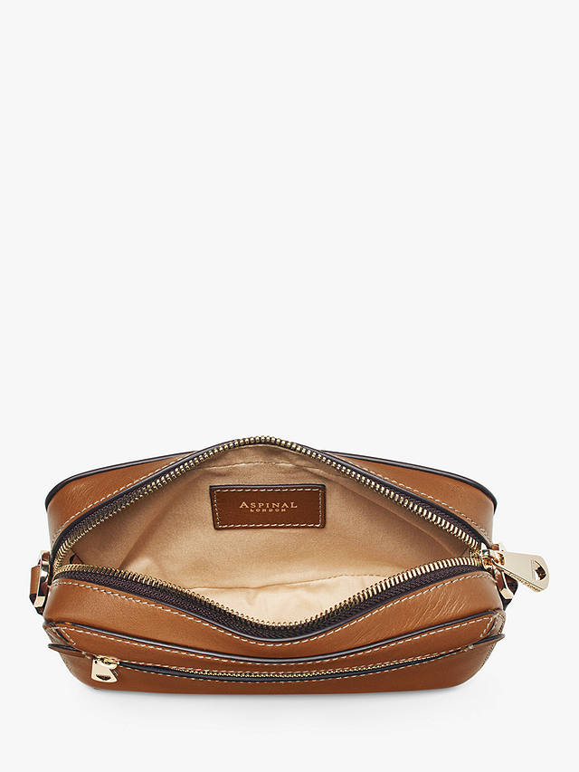Aspinal of London Smooth Leather Camera Bag, Tan