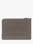 Aspinal of London City Pebble Leather Laptop Folio, Charcoal