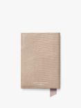 Aspinal of London Lizard Leather Passport Cover, Latte