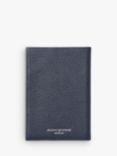Aspinal of London Pebble Leather Passport Cover, Navy