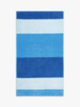 John Lewis Block Stripe Beach Towel, Colony Blue