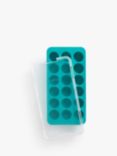 Lékué Round Ice Cube Tray, 18 Cube, Turquoise