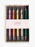 Caroline Gardner Colour Block/Hearts Pens, Set of 5, Multi