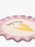 Caroline Gardner Big Love Heart Plate, Dia. 23cm, Multi