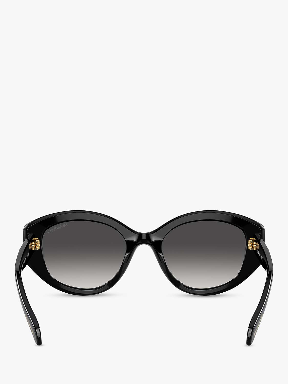 Buy Swarovski SK6005 Women's Embellished Irregular Sunglasses, Black/Grey Gradient Online at johnlewis.com
