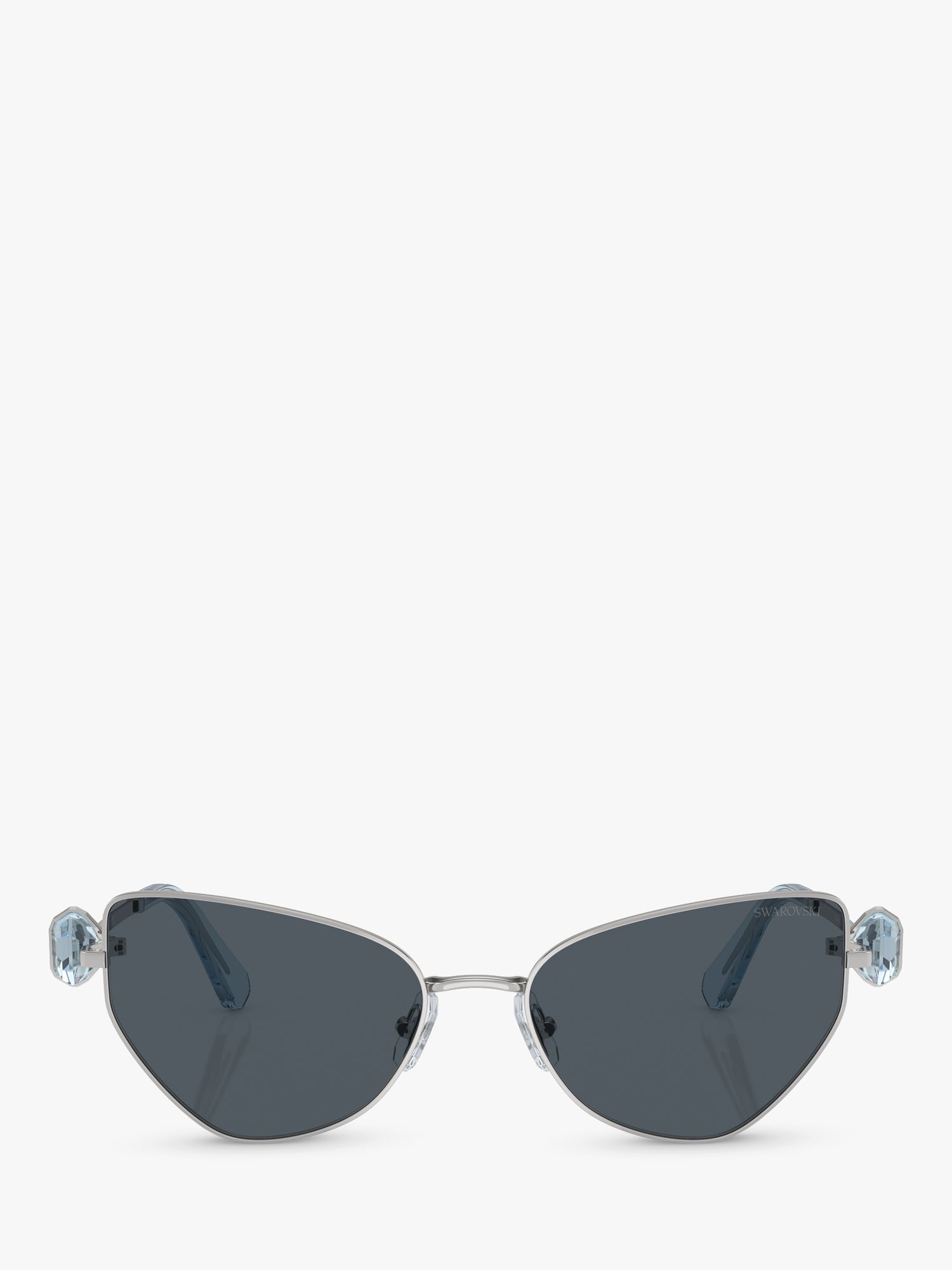 Buy Swarovski SK7003 Women's Irregular Sunglasses, Silver/Grey Online at johnlewis.com