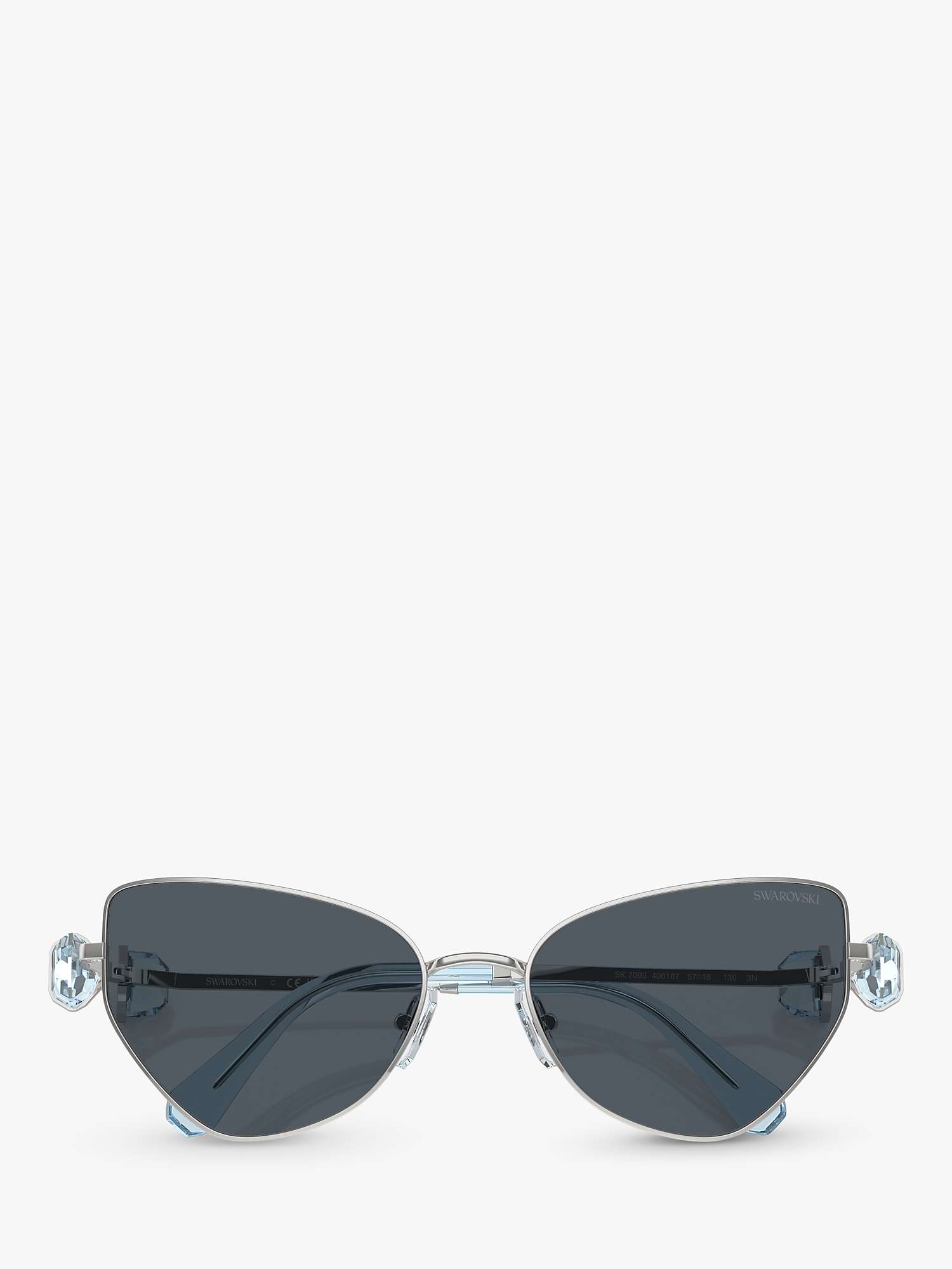 Buy Swarovski SK7003 Women's Irregular Sunglasses, Silver/Grey Online at johnlewis.com