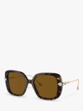 Swarovski SK6011 Women's Polarised Pillow Sunglasses, Tortoiseshell/Havana