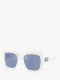 Swarovski SK6001 Women's Square Sunglasses, White/Blue