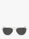 Swarovski SK7007 Women's Irregular Sunglasses, Silver/Grey
