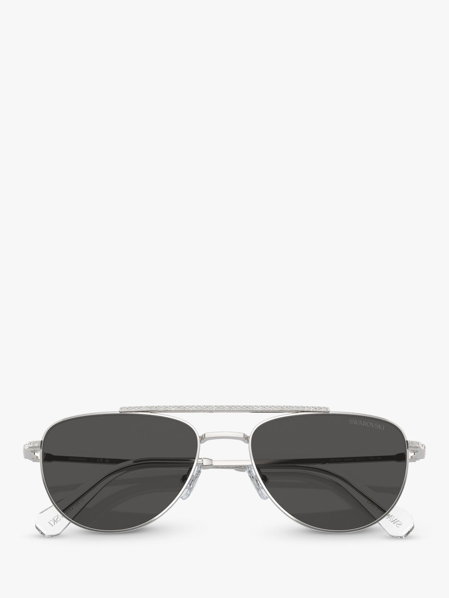Buy Swarovski SK7007 Women's Irregular Sunglasses, Silver/Grey Online at johnlewis.com