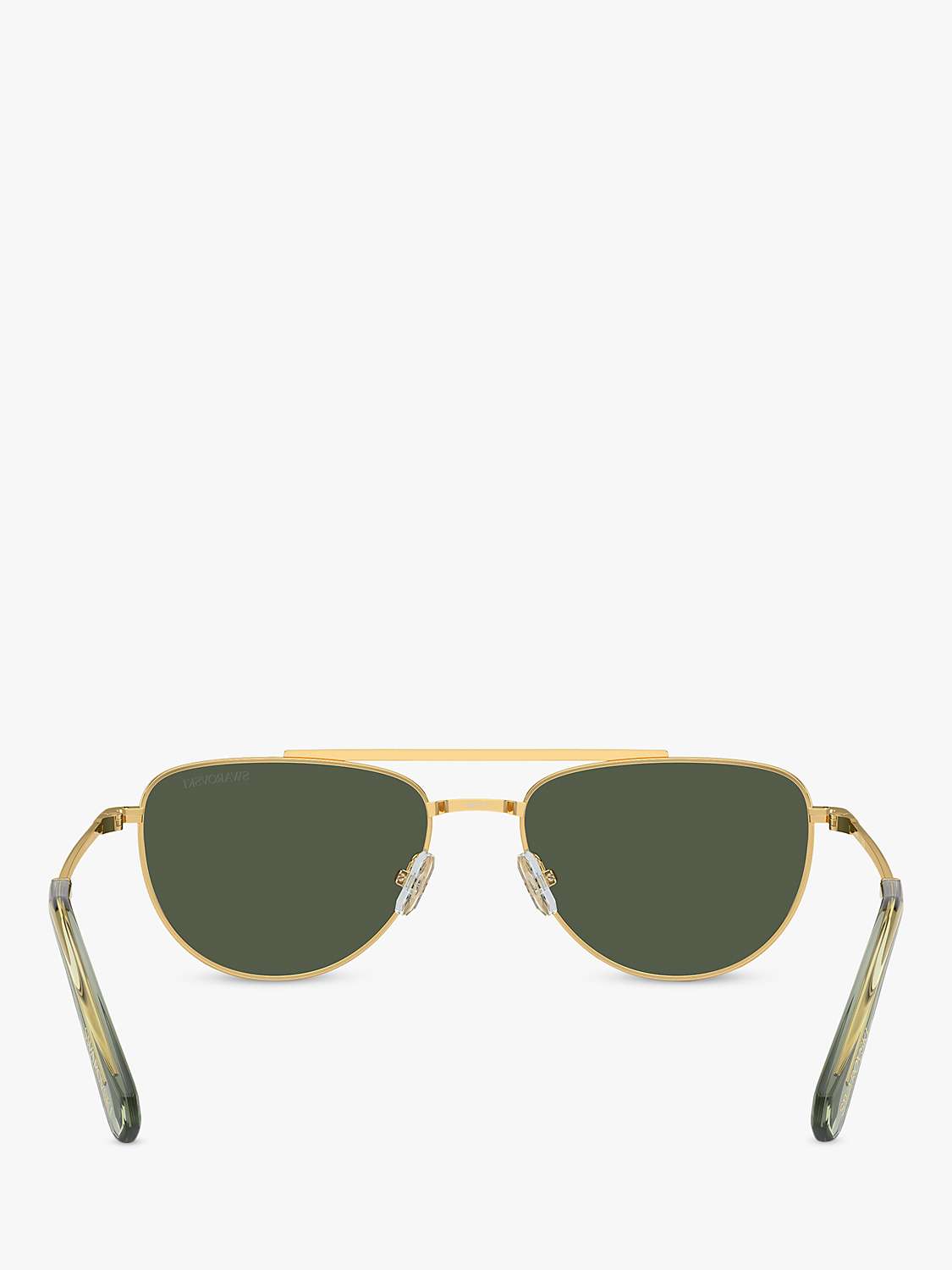 Buy Swarovski SK7007 Women's Irregular Sunglasses, Gold/Green Online at johnlewis.com