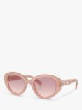 Swarovski SK6005 Women's Embellished Irregular Sunglasses, Pink Opal/Pink Gradient
