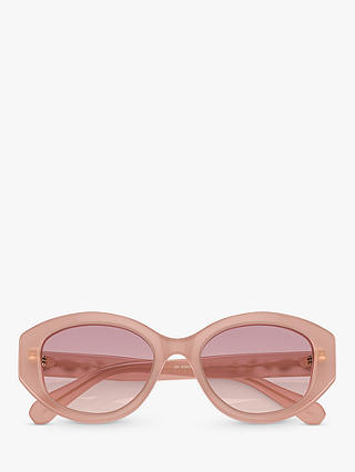Swarovski SK6005 Women's Embellished Irregular Sunglasses, Pink Opal/Pink Gradient