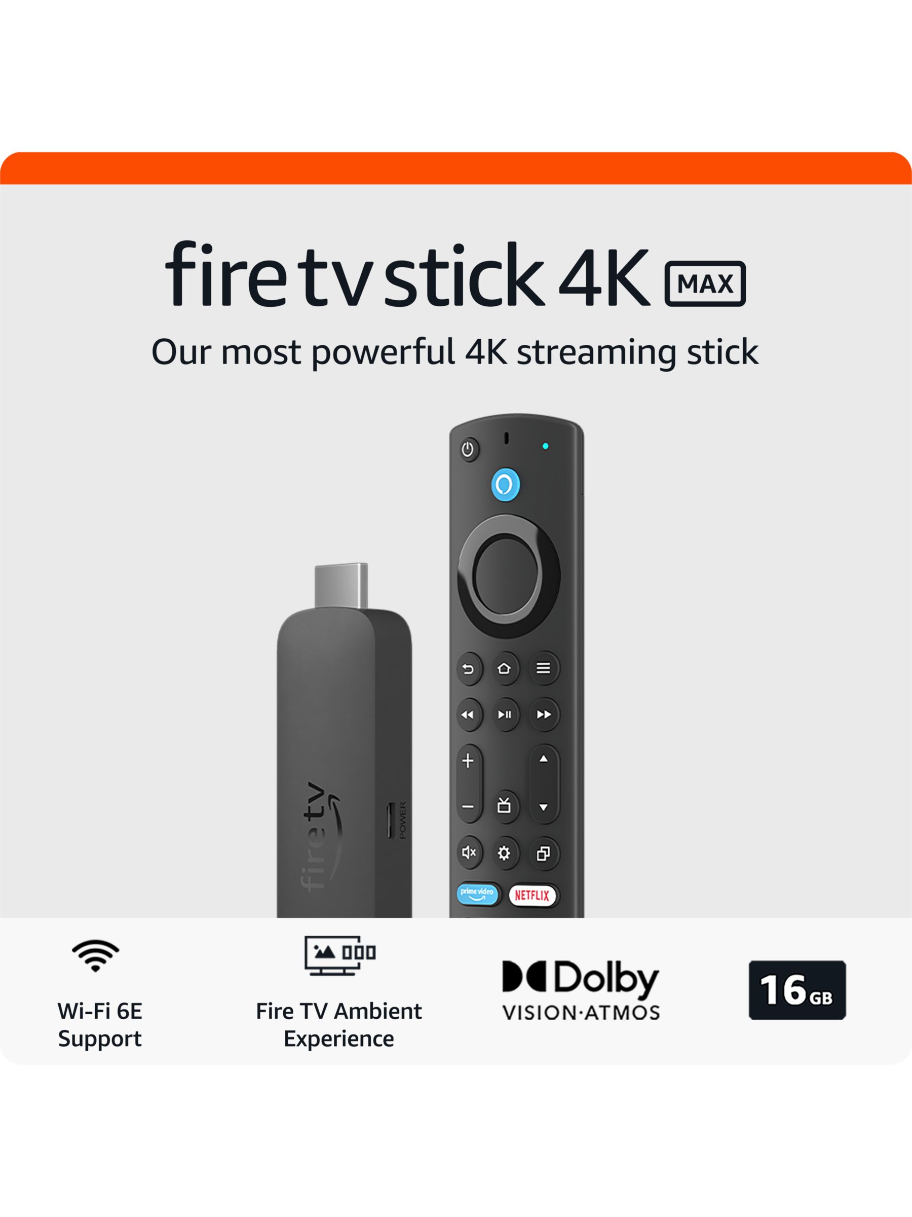 Amazon Fire TV Stick 4K Max (2023) Ultra HD Streaming Device with 