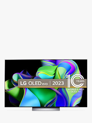 LG OLED77C36LC (2023) OLED HDR 4K Ultra HD Smart TV, 77 inch with Freeview Play/Freesat HD & Dolby Atmos, Dark Titan Silver