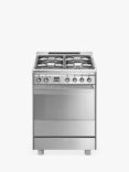 Smeg Classic SUK61PX8 60cm Dual Fuel Range Cooker, Stainless Steel