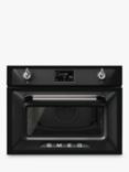 Smeg SO4902M1 Galileo Integrated Combination Microwave Oven, Black