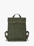 Longchamp Le Foulonné Leather Backpack, Khaki