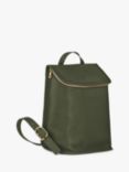 Longchamp Le Foulonné Leather Backpack, Khaki