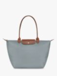 Longchamp Le Pliage Original Large Shoulder Bag, Steel