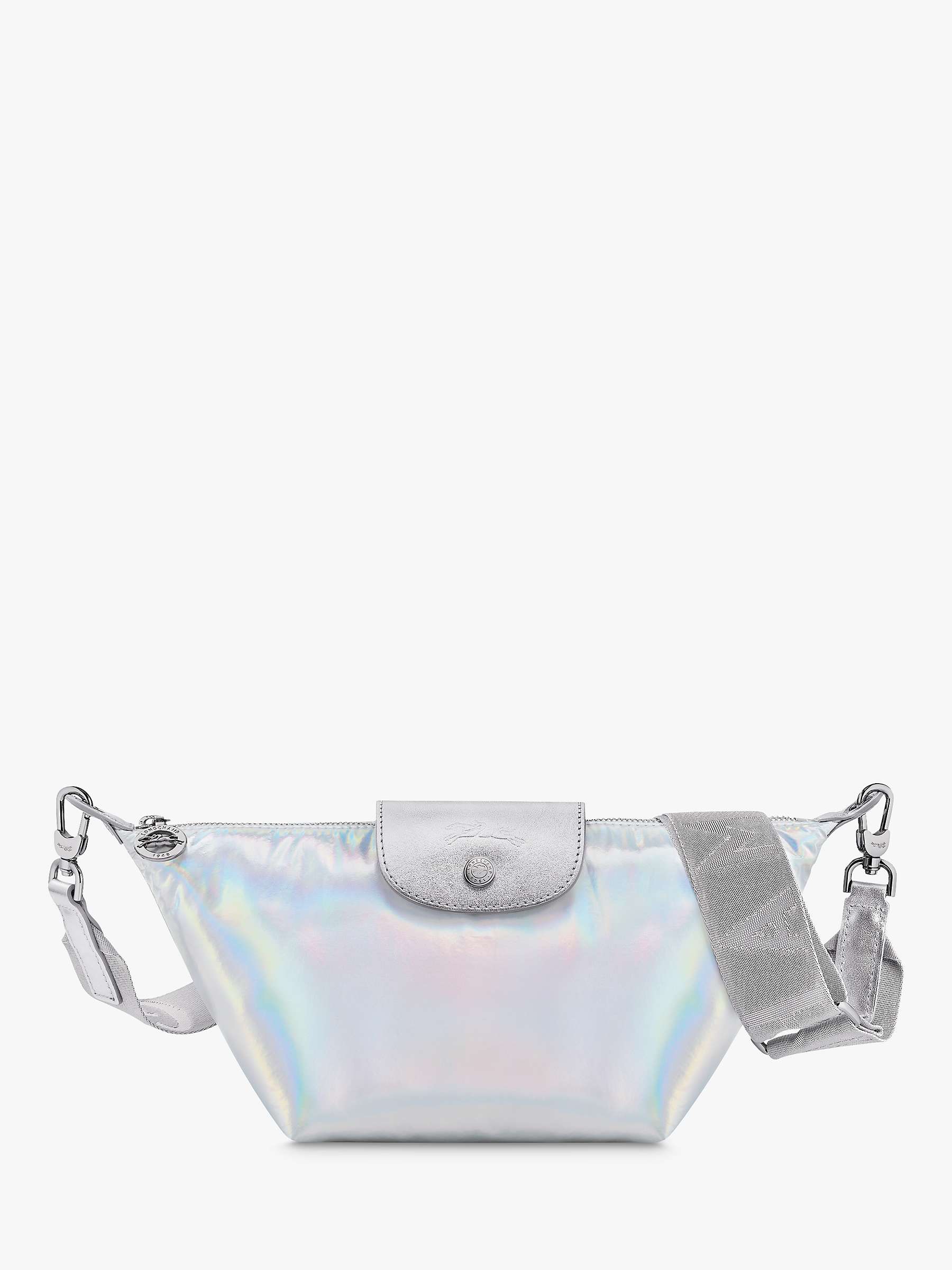 Buy Longchamp Le Pliage Collection Cross Body Bag, Silver Online at johnlewis.com