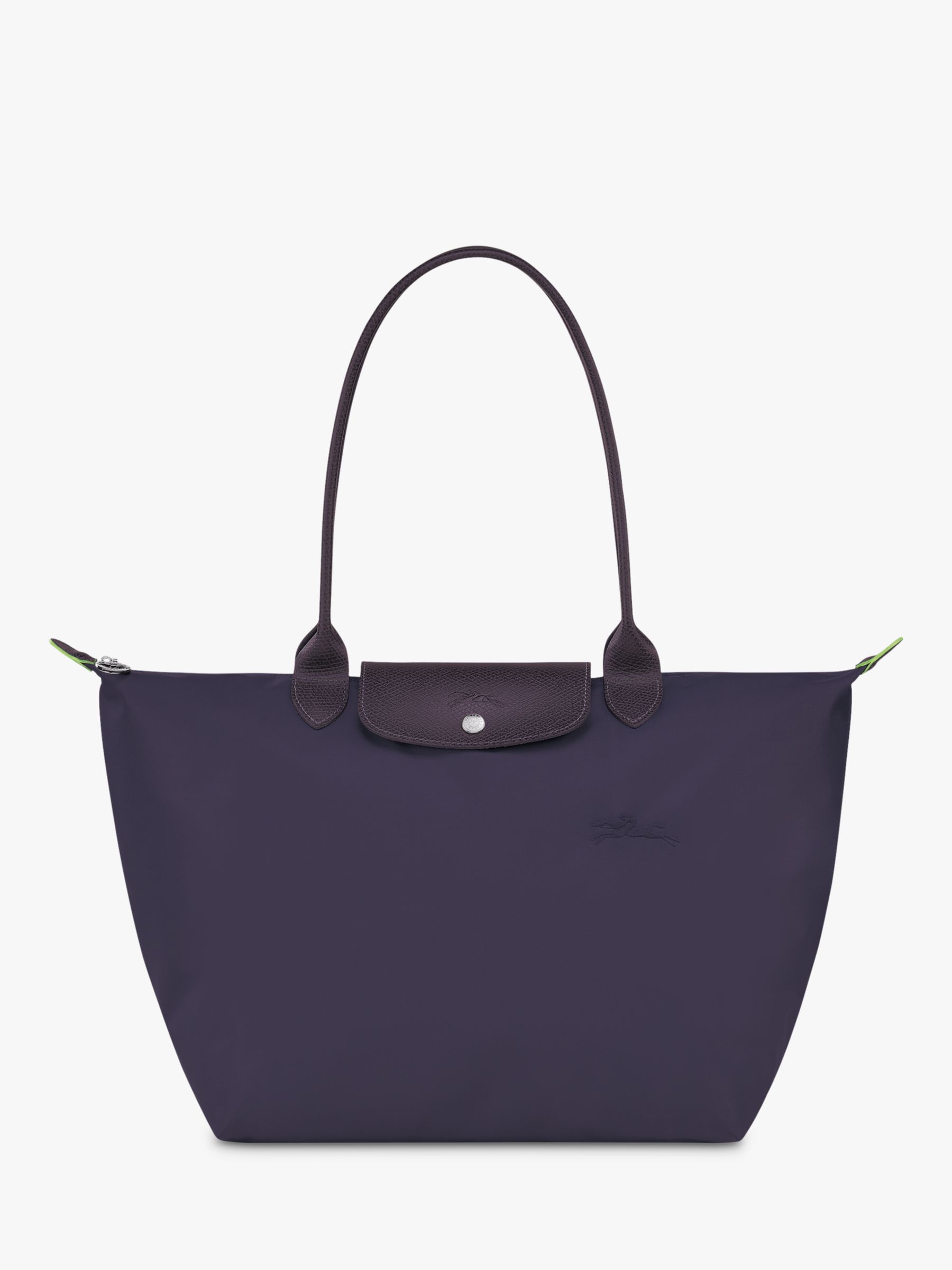 Longchamp Le Pliage Green Recycled Canvas Large Shoulder Bag, Bilberry ...