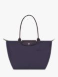 Longchamp Le Pliage Green Recycled Canvas Large Shoulder Bag, Bilberry