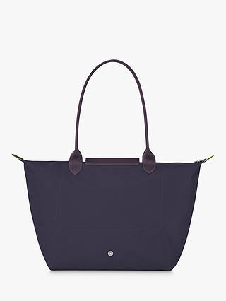 Longchamp Le Pliage Green Recycled Canvas Large Shoulder Bag, Bilberry