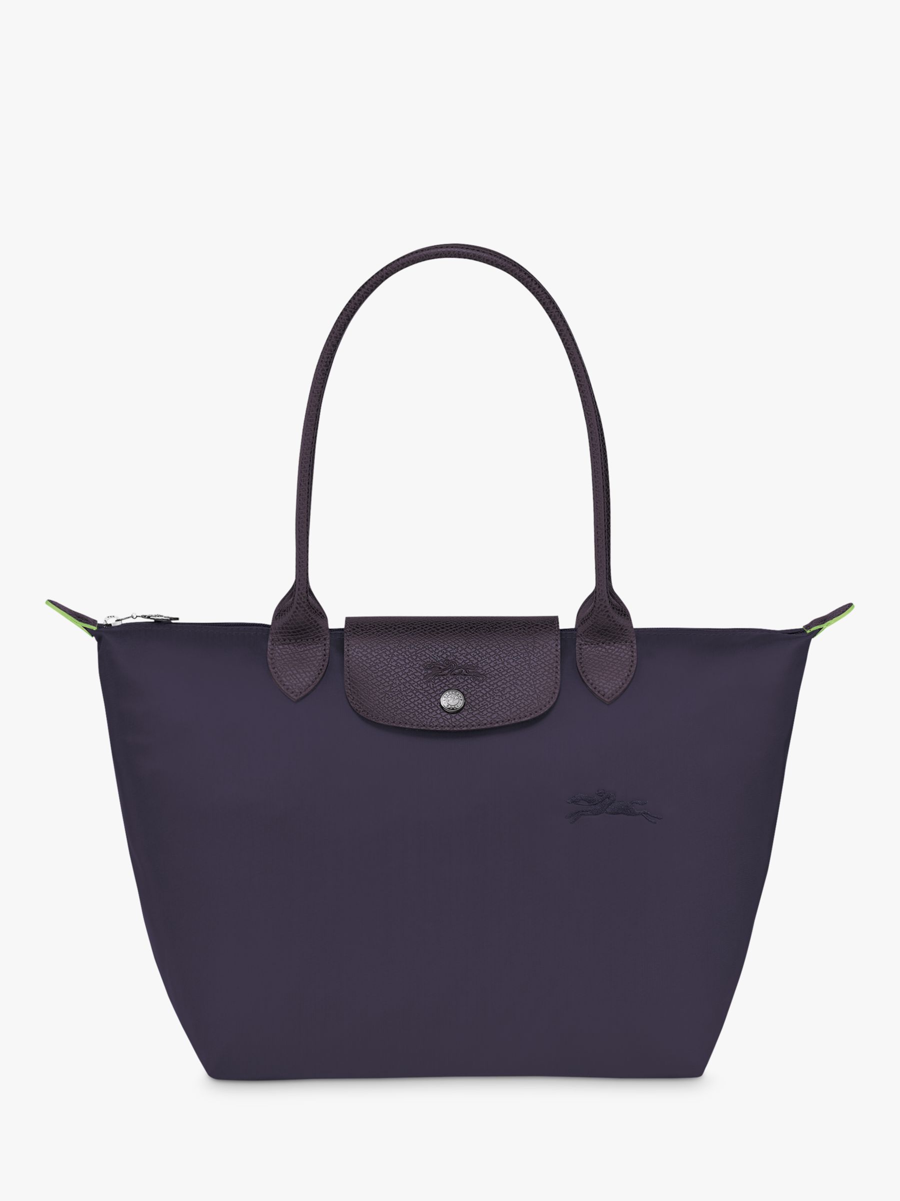Longchamp Le Pliage Green Recycled Canvas Small Shoulder Bag, Bilberry ...
