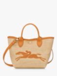 Longchamp Le Panier Pliage Canvas Top Handle Basket Bag, Apricot
