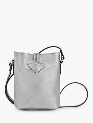 Longchamp Roseau Bucket Bag, Silver