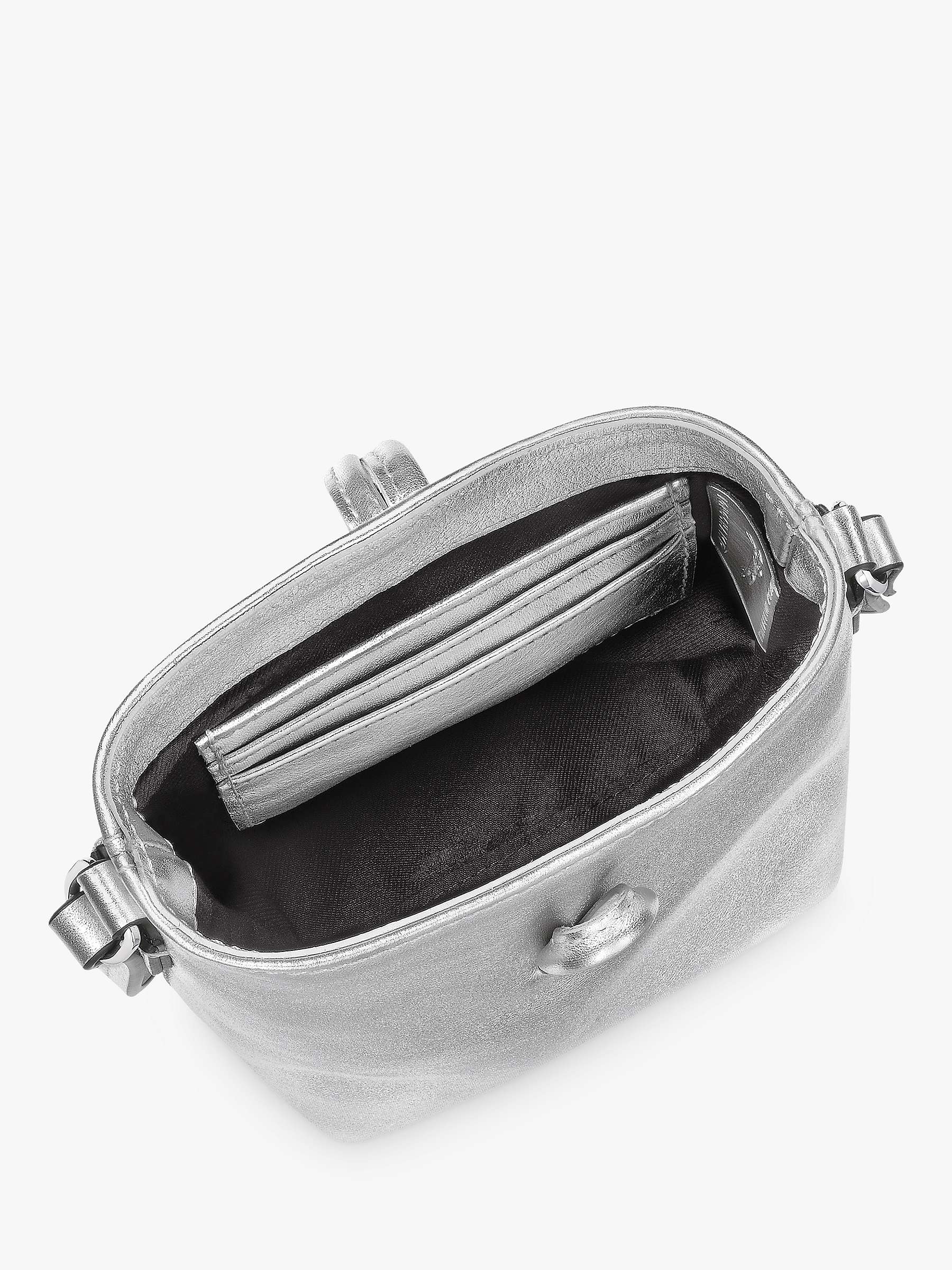 Buy Longchamp Roseau Bucket Bag, Silver Online at johnlewis.com