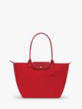 Longchamp Le Pliage Green Recycled Canvas Large Tote Bag, Tomato