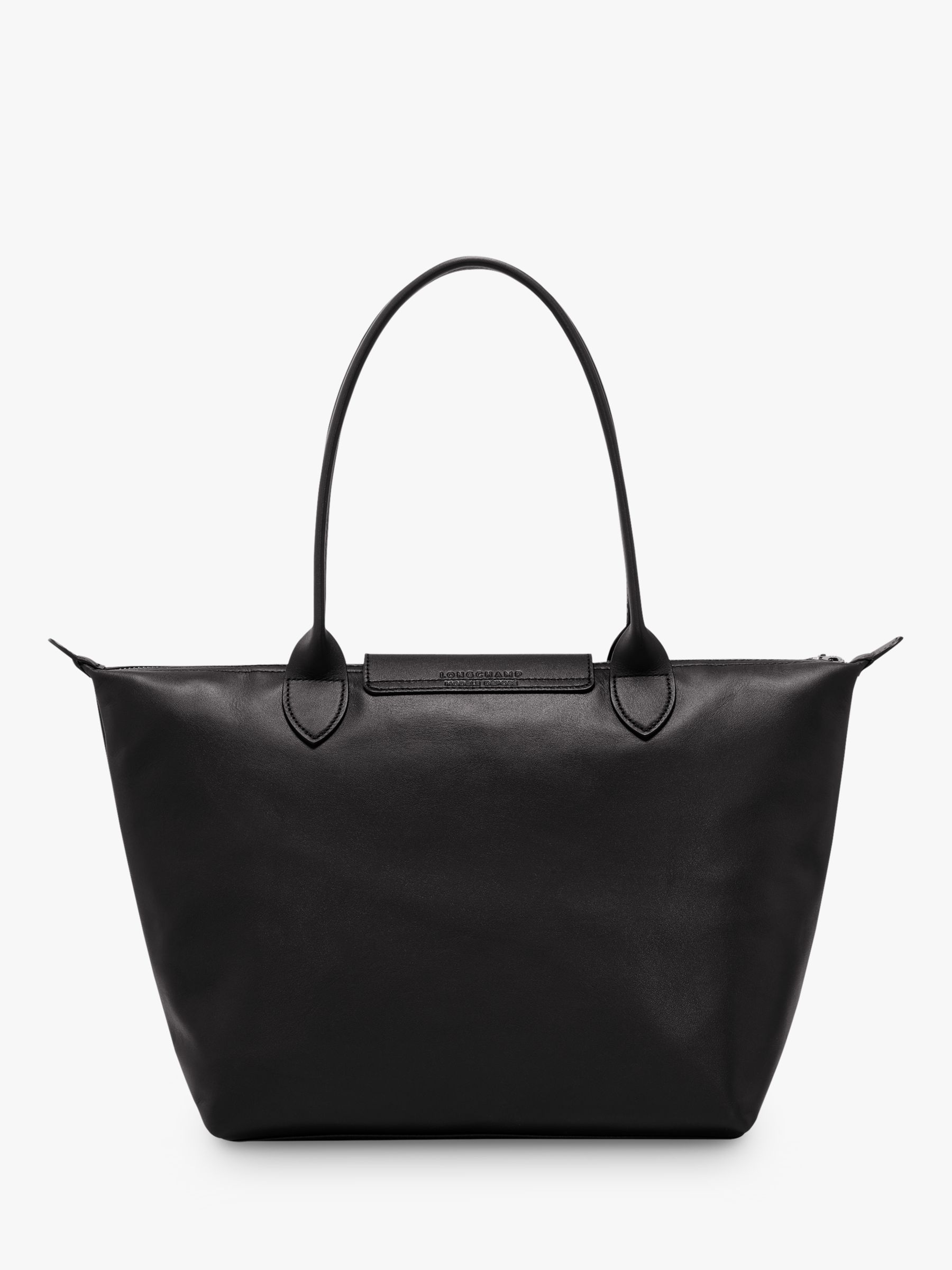 Longchamp Le Pliage Xtra Leather Tote Bag, Black at John Lewis & Partners