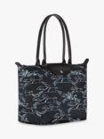 Longchamp Le Pliage Rider Logo Canvas Shoulder Bag, Navy/Multi