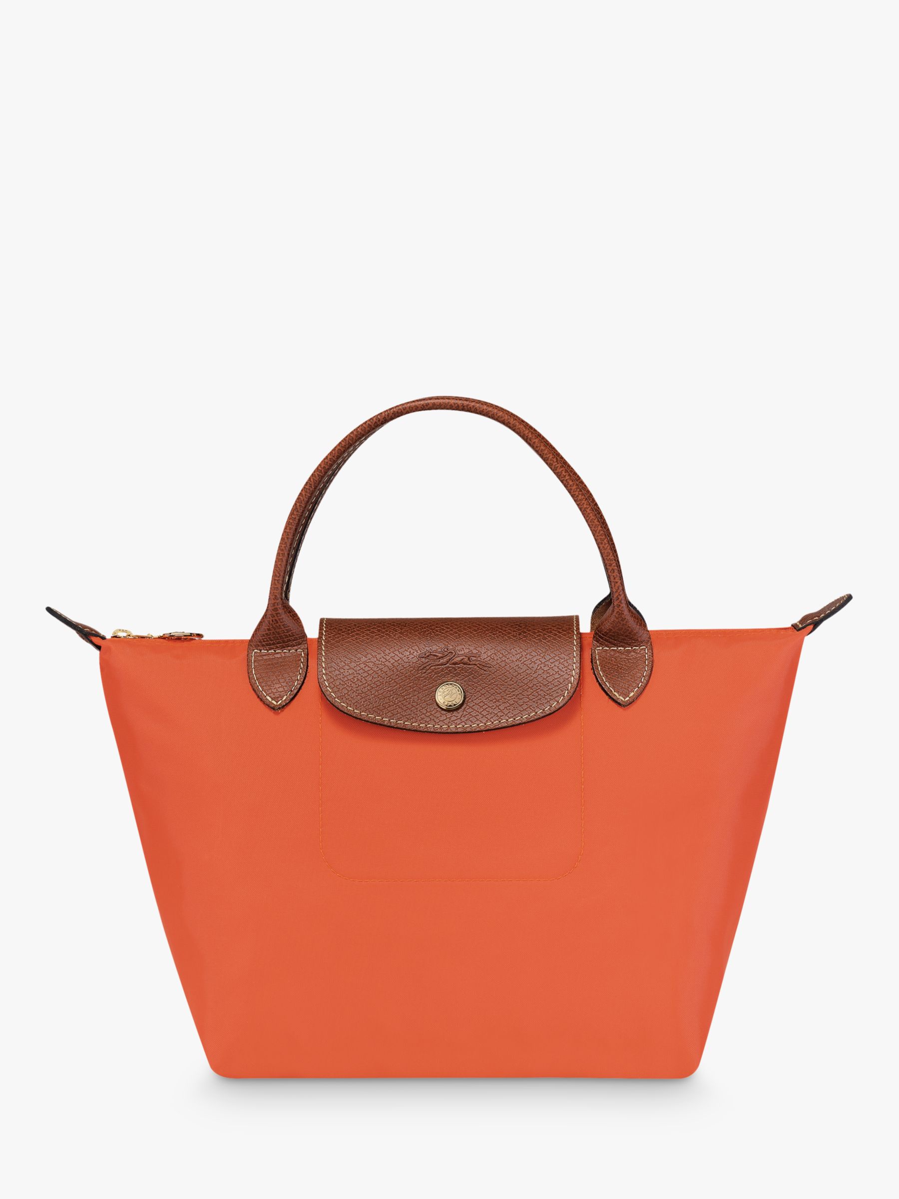 Longchamp Le Pliage Original Small Top Handle Bag, Orange at John Lewis &  Partners