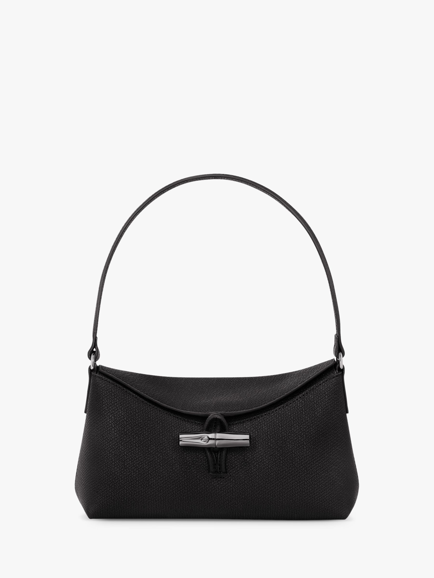 Longchamp Roseau Small Hobo Bag, Black at John Lewis & Partners