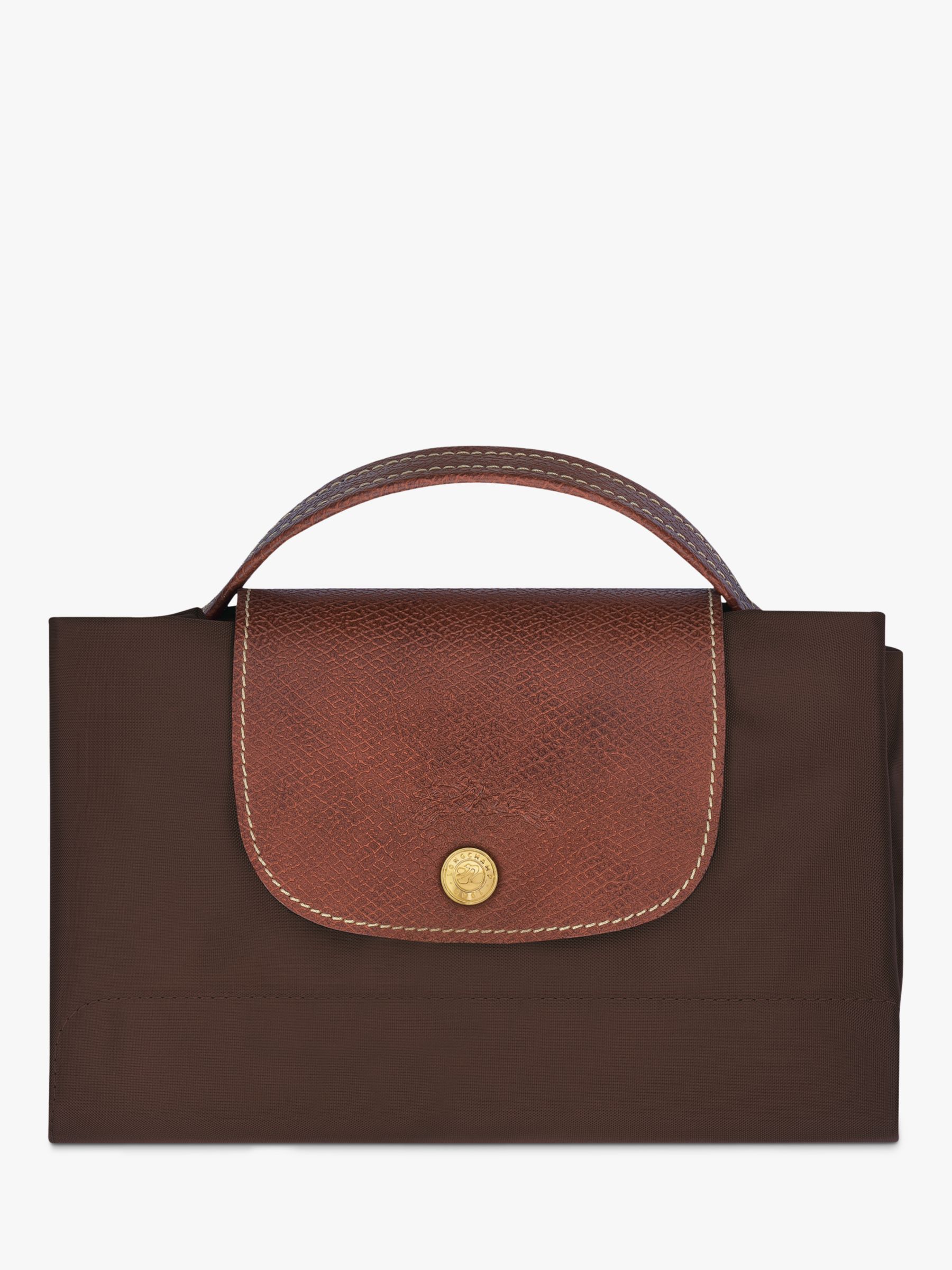 Longchamp Le Pliage Original Briefcase, Ebony at John Lewis & Partners