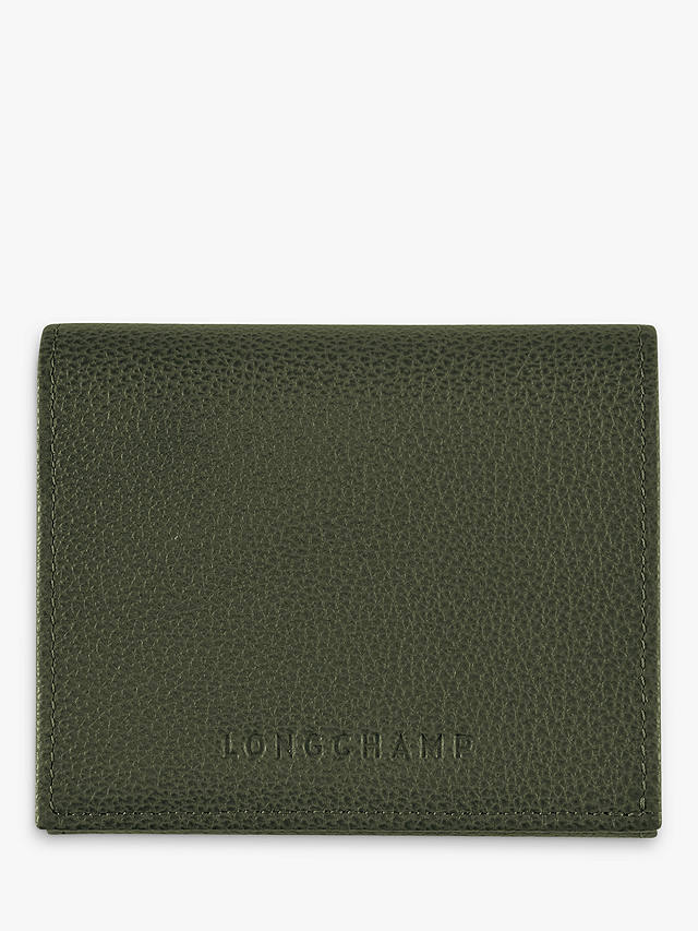 Longchamp Le Foulonné Leather Coin Purse, Khaki
