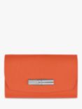 Longchamp Roseau Leather Compact Wallet, Orange