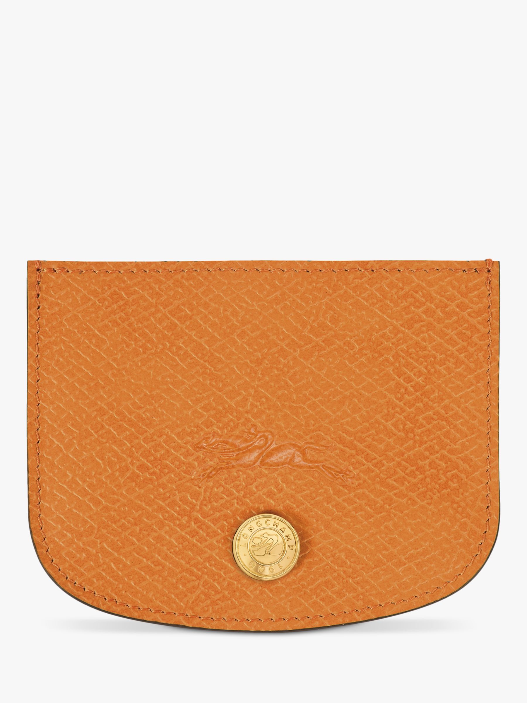 Longchamp Épure Leather Card Holder, Apricot