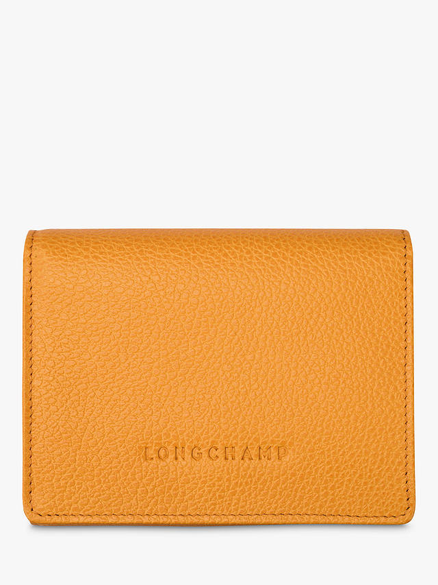Longchamp Le Foulonné Compact Leather Wallet, Apricot