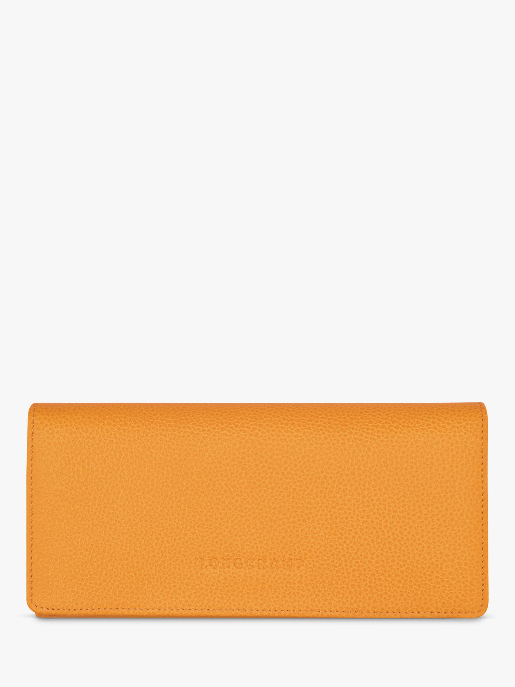 Longchamp Le Foulonné Continental Leather Wallet, Apricot