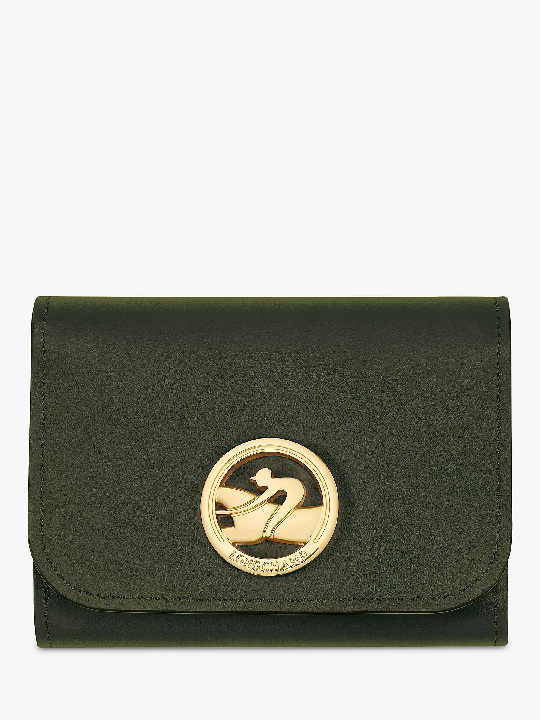 Buy Longchamp Box-Trot Compact Leather Wallet Online at johnlewis.com