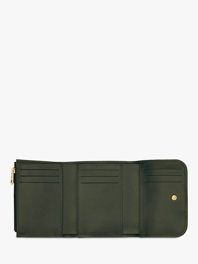 Longchamp Box-Trot Compact Leather Wallet, Khaki