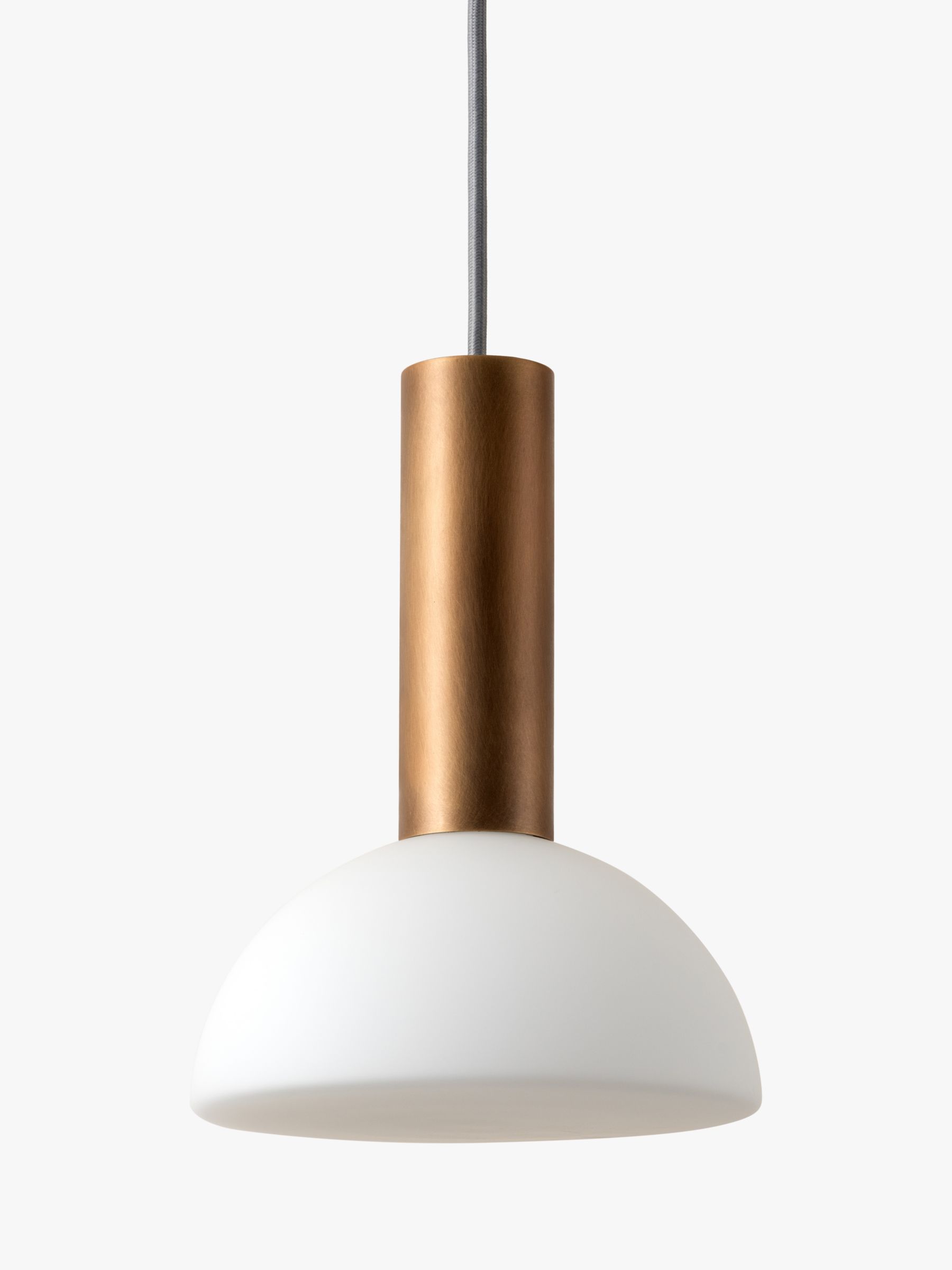 Silio - 1 light brushed brass and opal pendant